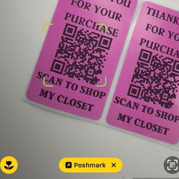QR code stickers for Poshmark closet-thank you for your purchase-100pcs  2.25" - Picture 4 of 6